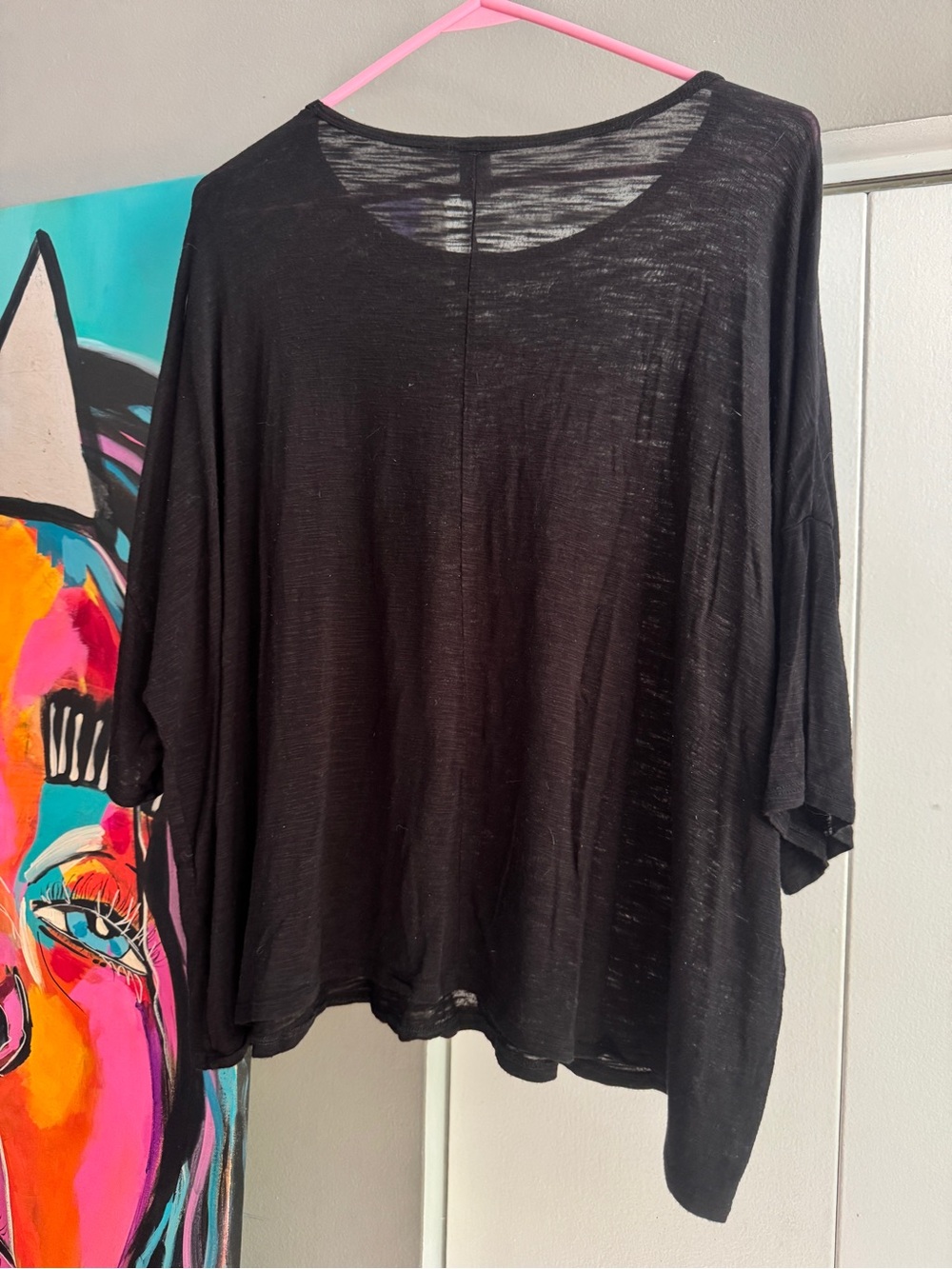 Old navy oversized black stretchy crop top medium very oversized - Picture 4 of 9